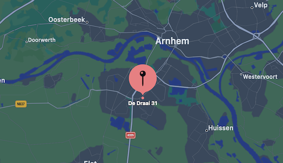 Locatie van Pechpoint, Arnhem, Gelderland, Nederland